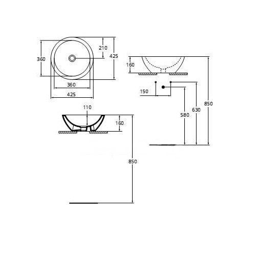 LAVOAR STRADA ROTUND DIAM. 42,  FARA ORIFICIU BATERIE SI FARA PREAPLIN